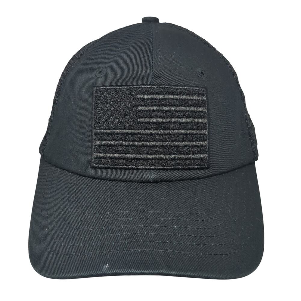 USA Flag Snapback Trucker Hat Black One Size Adjustable Patriotic Antourage